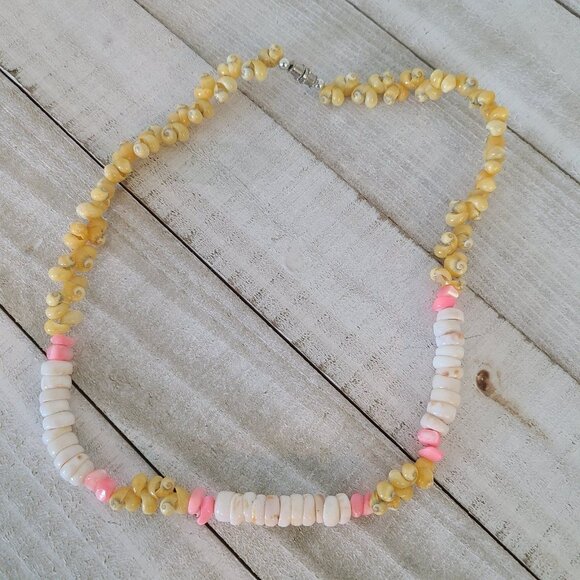 Handmade | Jewelry | Vintage Puka Shell Snail Bead Necklace Surfer ...